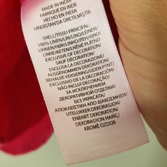 NWT Ralph Lauren 100% Linen Long Sleeve Button Up Shirt Pink Size S - Picture 6 of 6